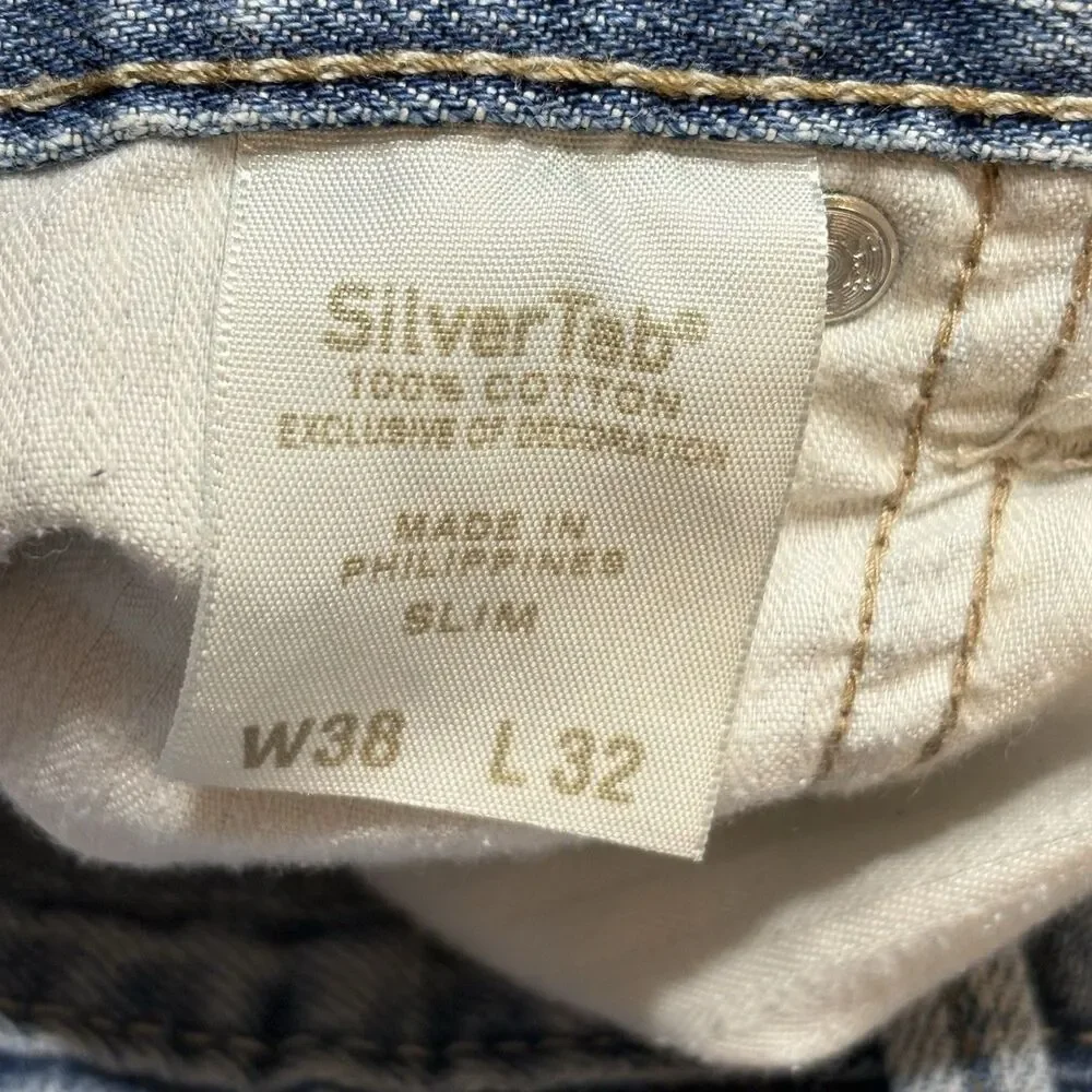 Levi’s Silvertab Men’s Jeans Y2K 2008 38x32 Straight Leg Slim Fit